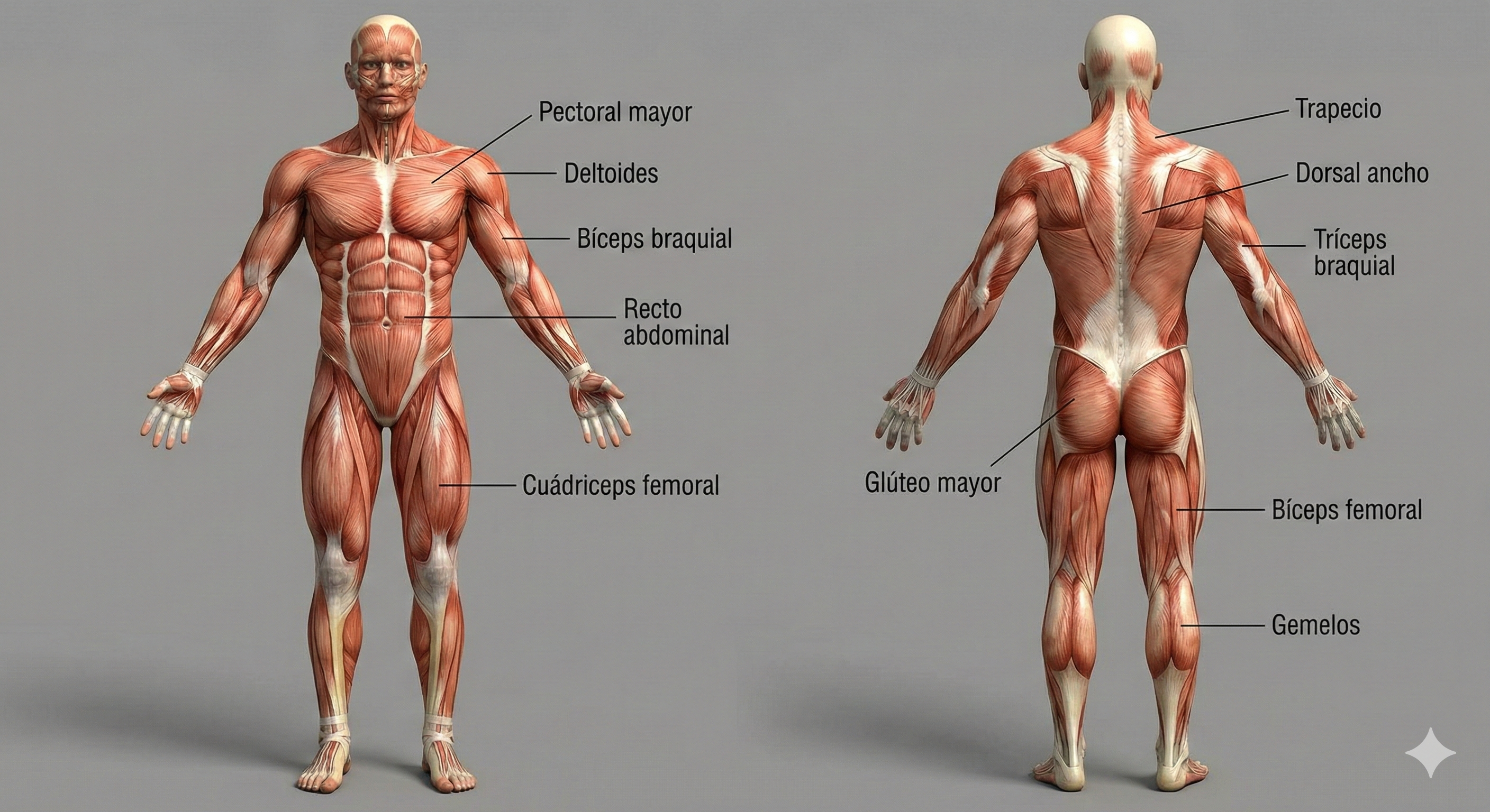 Lámina da musculatura principal para sexto de primaria